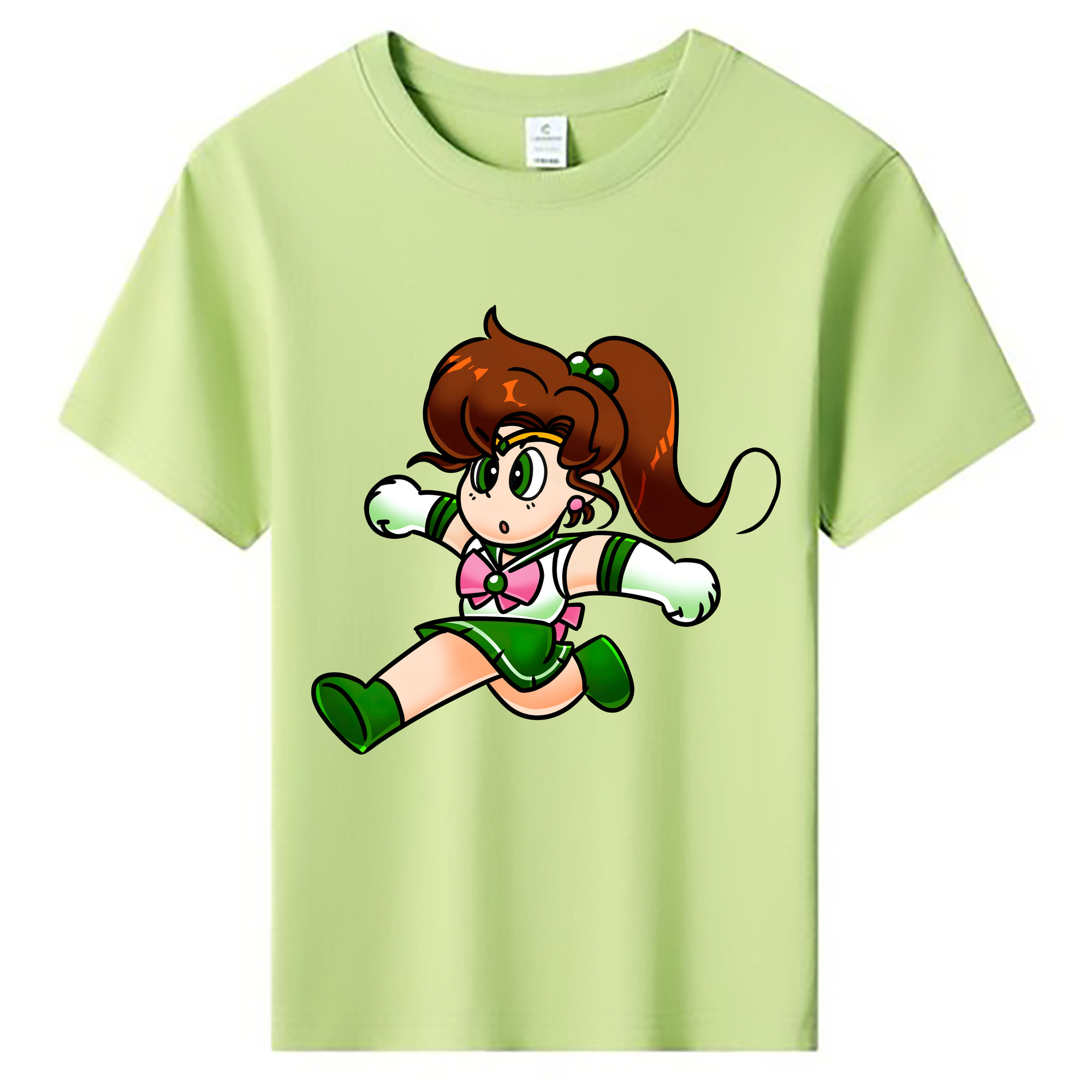 （画像用） 美少女戦士セーラームーン 木野 まこと きの まこと Sailor Moon Kino Makoto （セーラージュピター；Sailor Jupiter） 綿100％キッズTシャツ（フロントプリント）